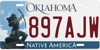 OK license plate 897AJW