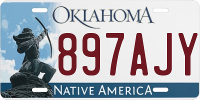 OK license plate 897AJY