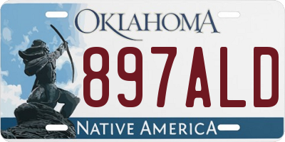 OK license plate 897ALD