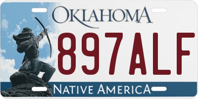 OK license plate 897ALF