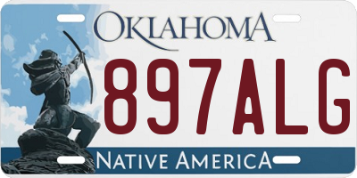OK license plate 897ALG