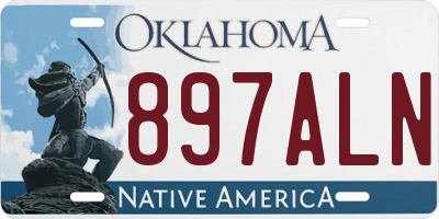 OK license plate 897ALN