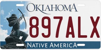 OK license plate 897ALX