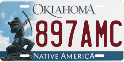 OK license plate 897AMC