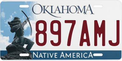 OK license plate 897AMJ