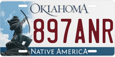 OK license plate 897ANR