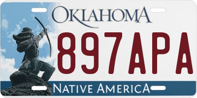 OK license plate 897APA