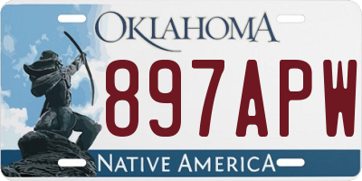 OK license plate 897APW