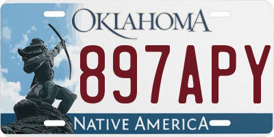OK license plate 897APY