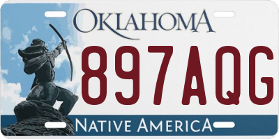 OK license plate 897AQG