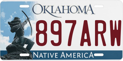 OK license plate 897ARW