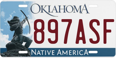 OK license plate 897ASF