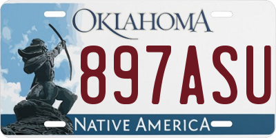 OK license plate 897ASU