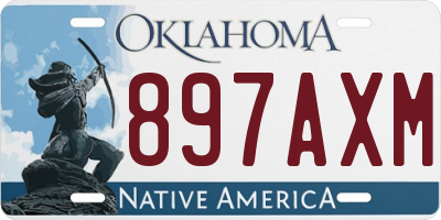 OK license plate 897AXM