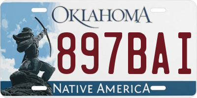 OK license plate 897BAI