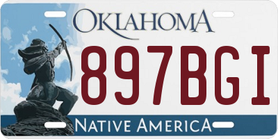OK license plate 897BGI