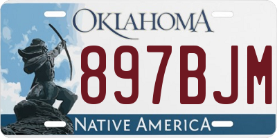 OK license plate 897BJM