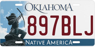 OK license plate 897BLJ