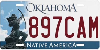 OK license plate 897CAM