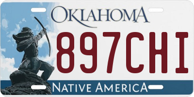 OK license plate 897CHI