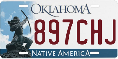 OK license plate 897CHJ