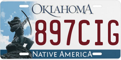 OK license plate 897CIG
