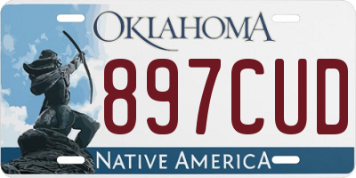 OK license plate 897CUD