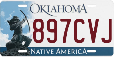 OK license plate 897CVJ