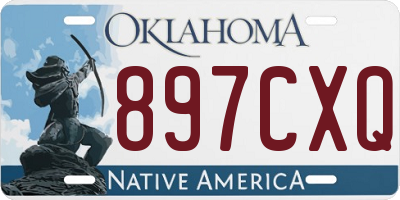 OK license plate 897CXQ