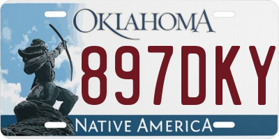OK license plate 897DKY