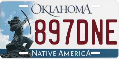 OK license plate 897DNE