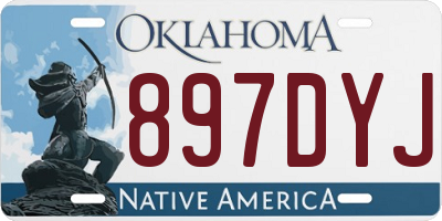 OK license plate 897DYJ