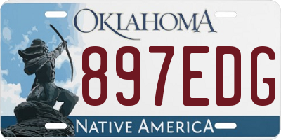 OK license plate 897EDG