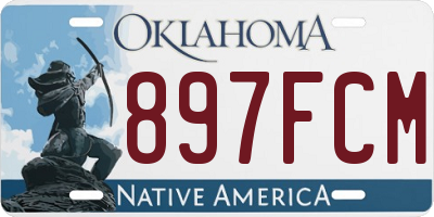 OK license plate 897FCM