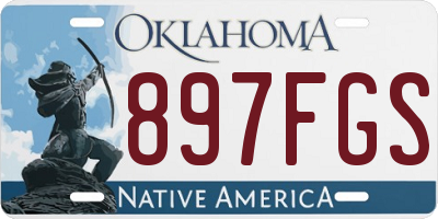 OK license plate 897FGS