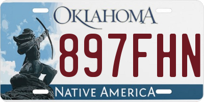 OK license plate 897FHN