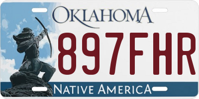 OK license plate 897FHR