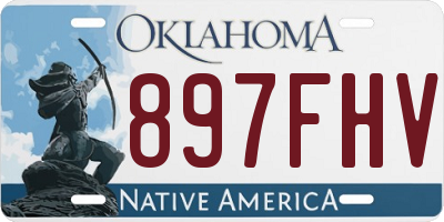 OK license plate 897FHV