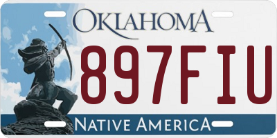 OK license plate 897FIU