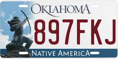 OK license plate 897FKJ