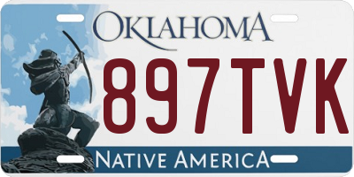 OK license plate 897TVK