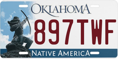 OK license plate 897TWF