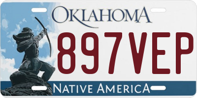 OK license plate 897VEP
