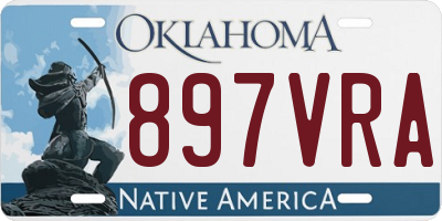 OK license plate 897VRA