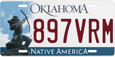 OK license plate 897VRM