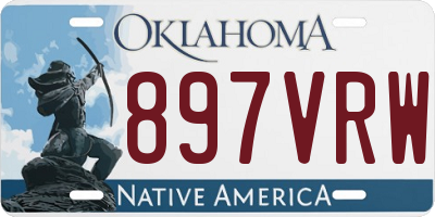 OK license plate 897VRW