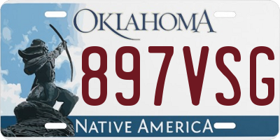 OK license plate 897VSG