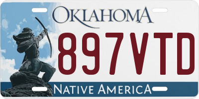 OK license plate 897VTD
