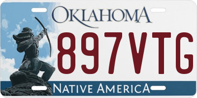 OK license plate 897VTG