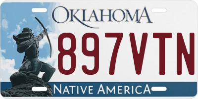 OK license plate 897VTN